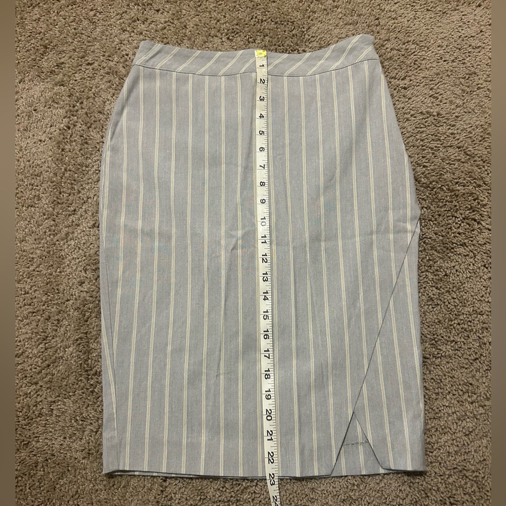 Banana Republic Pencil Skirt - Light Gray Pinstripe - Size 4P